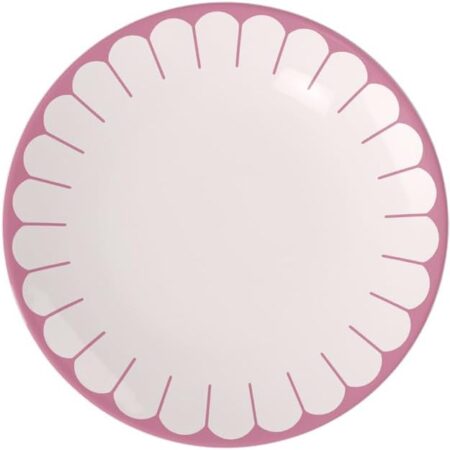 Elegant pink ceramic dinner plate
