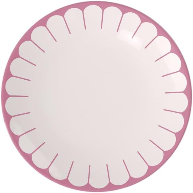 Elegant pink ceramic dinner plate