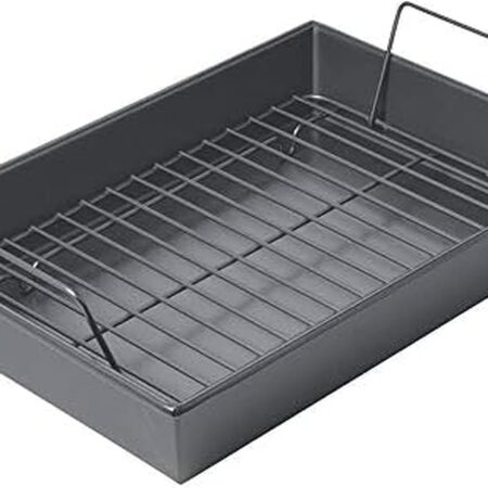 Professional Non-Stick Roast Pan with Non-Stick Rack, 13-Inch-by-9-Inch