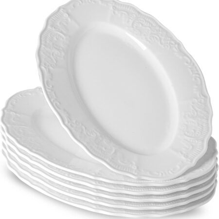 Cat and floral ceramic dinner plate