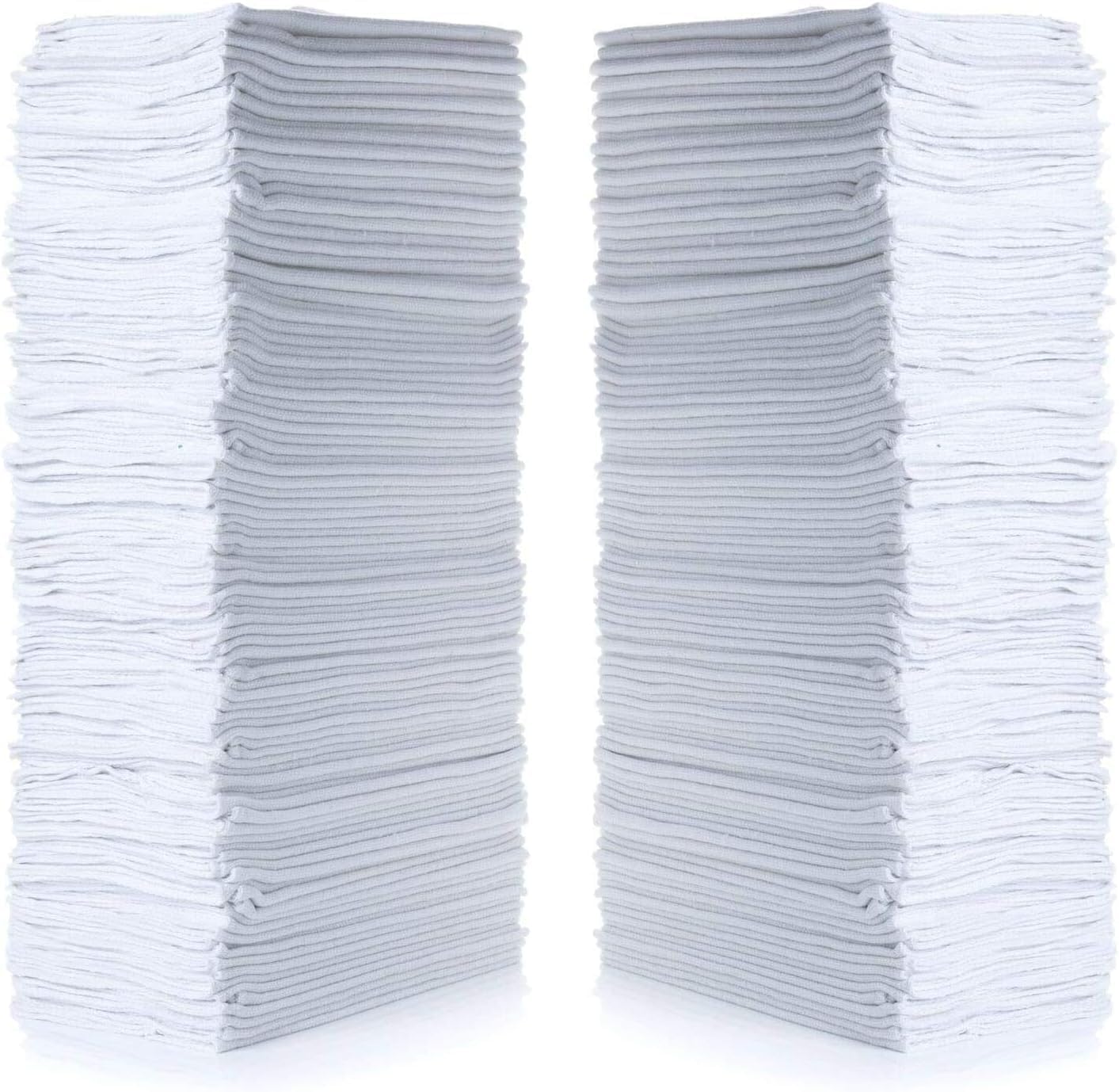 Premium Shop Towels 14”x12”, Commercial Grade White, 100 Pack