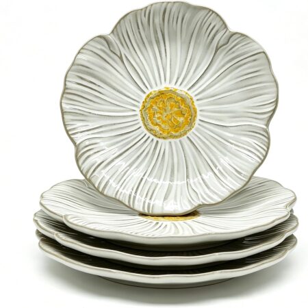 French-style colorful ceramic dinner plate