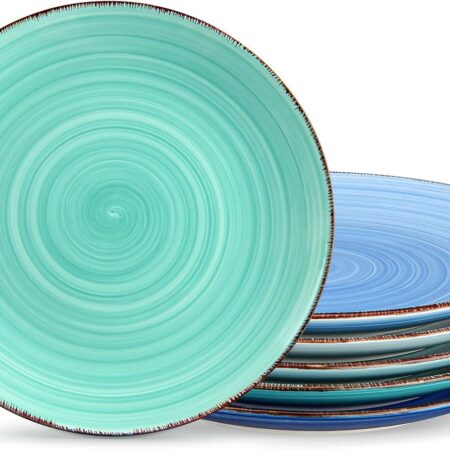 Colorful ceramic salad plate
