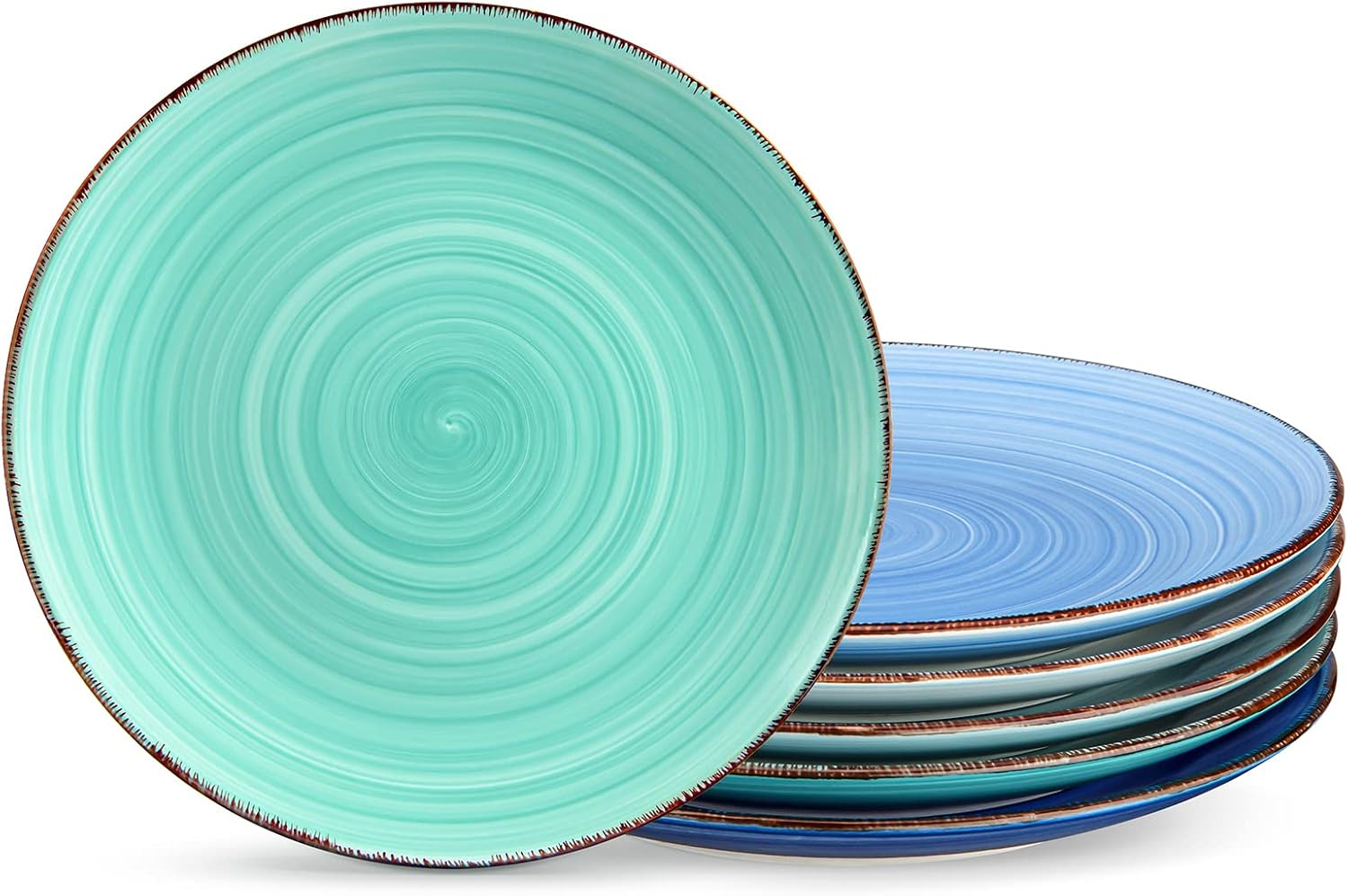 Colorful ceramic salad plate