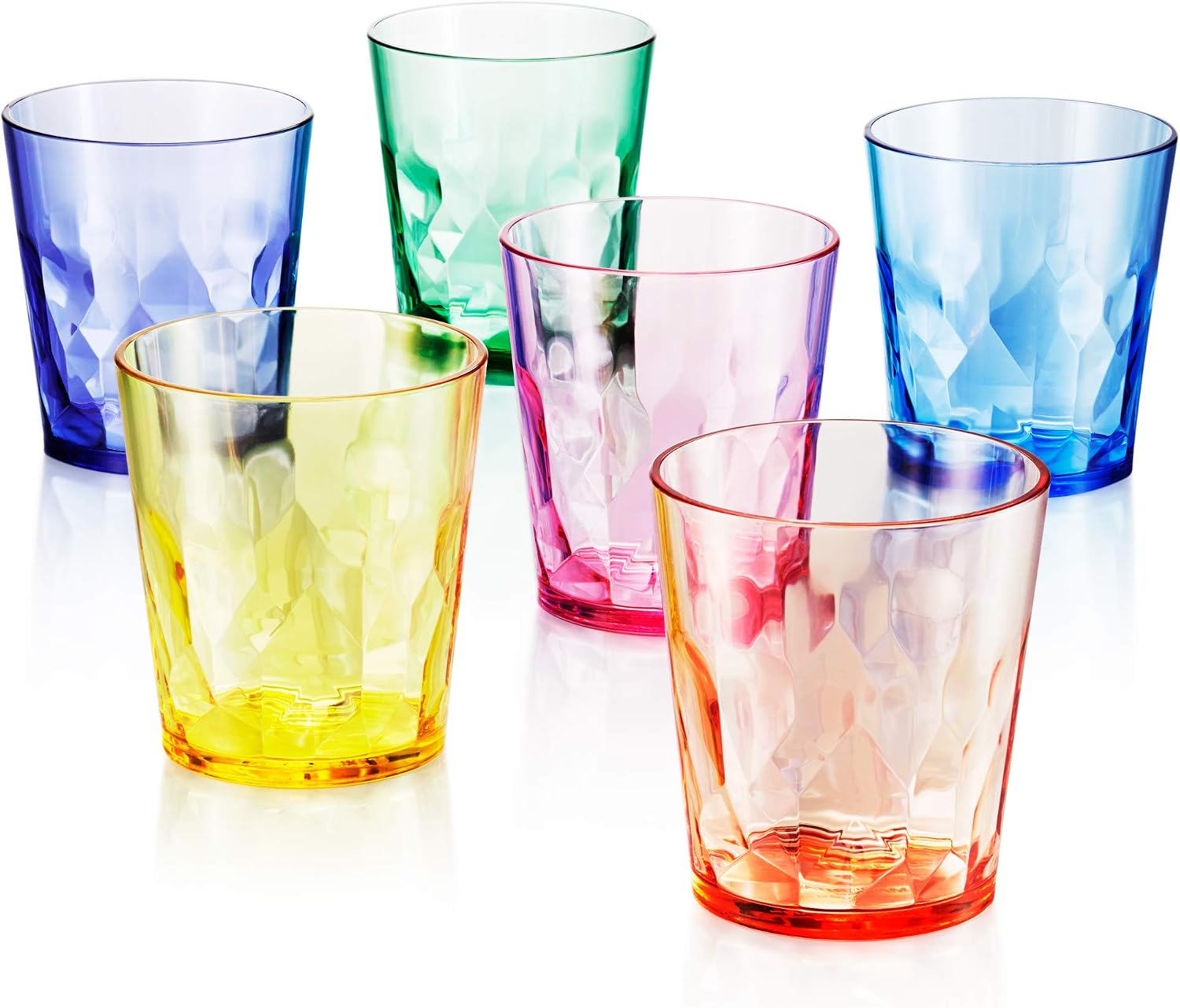 - 13oz Unbreakable Premium Drinking Glasses Set of 6 - Made in Japan - Super Grade Acrylic Plastic - Perfect for Gifts - Dishwasher Safe - Cups Reusable Drinkware Tumblers Kids - Image 2