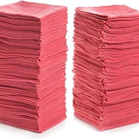 78966-100PK Shop Towels 14”x12”, Red, 100 Pack